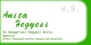 anita hegyesi business card